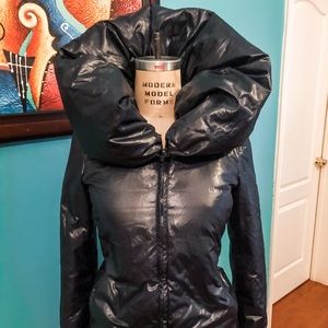 BCBG MAXAZRIA Black Fashion Puffy Coat XS